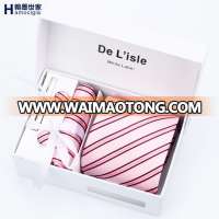 High Quality Polyester Necktie Hanky Cufflinks Match Gift Tie Sets